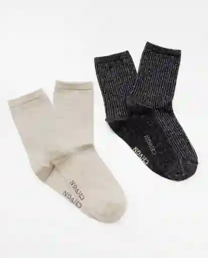 Medias Rock Negro Sombrío Ultraoscuro Talla 9-11 Chevignon