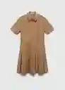 Vestido Popc-H Camel Talla S Mujer Mango