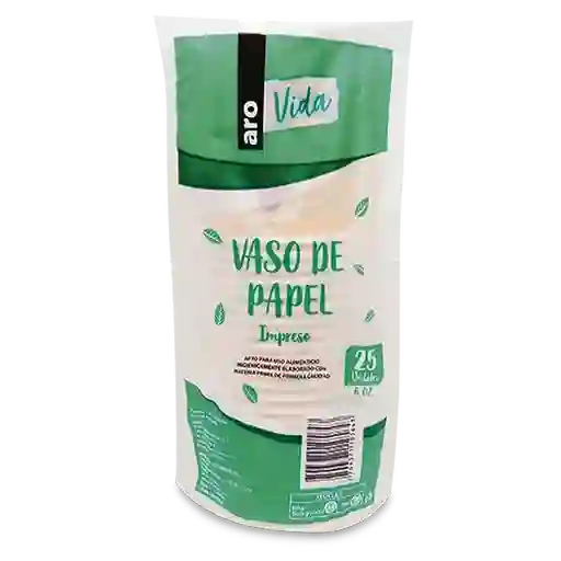 Vaso de Papel Vida Impreso 6 Oz Aro