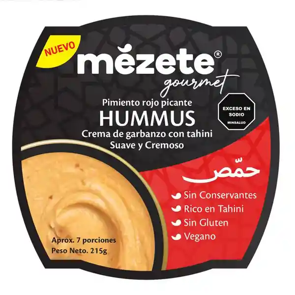 Mezete Crema Garbanzo Tahini Pimiento Rojo