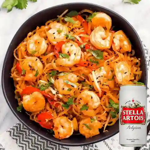 Combo Sea Foodpadthai + Stella Artois 330 ml