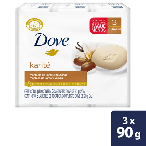 Dove Pack de Jabón de Tocador en Barra con Karité y Vainilla