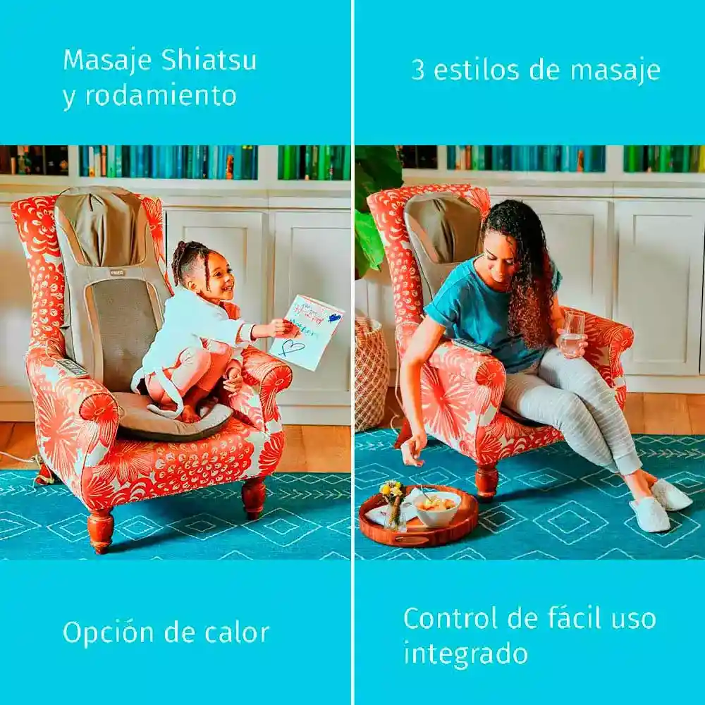 Homedics Homecojin Masajeador Shiatsu Elite Msc-840Hb