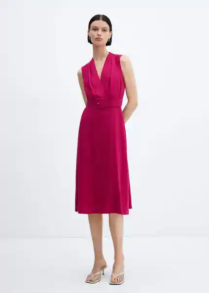 Vestido Susa-W Fucsia Talla M Mujer Mango