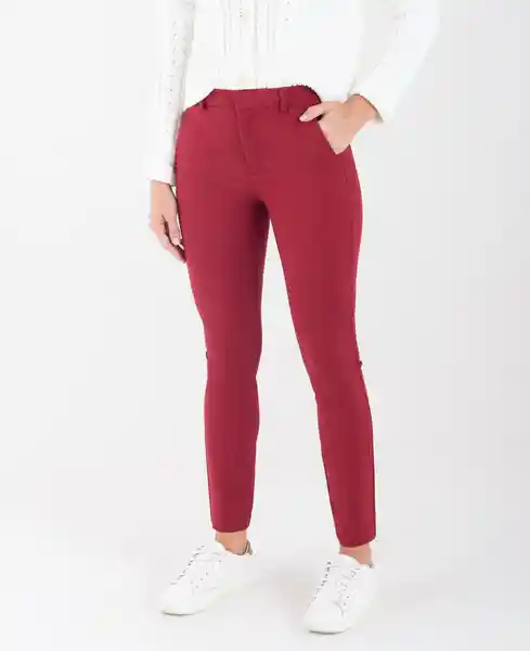 Pantalón Paris Rojo Syrah Ultra Oscuro Talla 12 Mujer Naf Naf