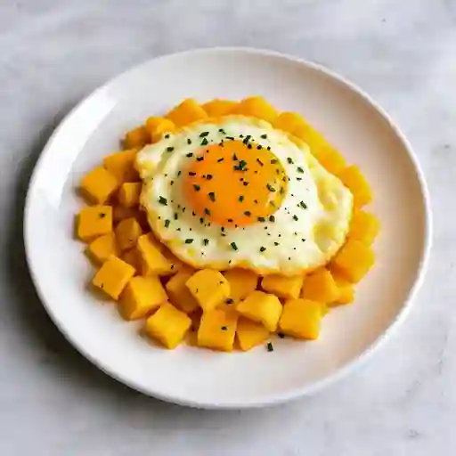 Yuca con Huevos Revueltos