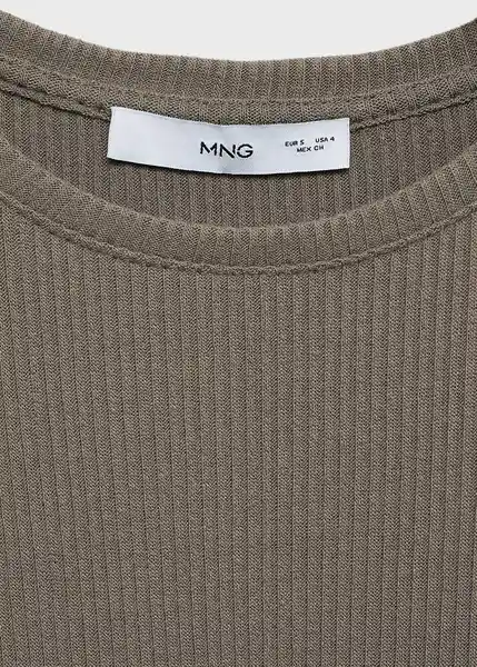 Camiseta Liloca Khaki Talla M Mujer Mango