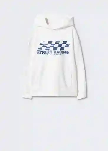 Buzo Sudadera Racing Offwhite Talla 08 Niños Mango