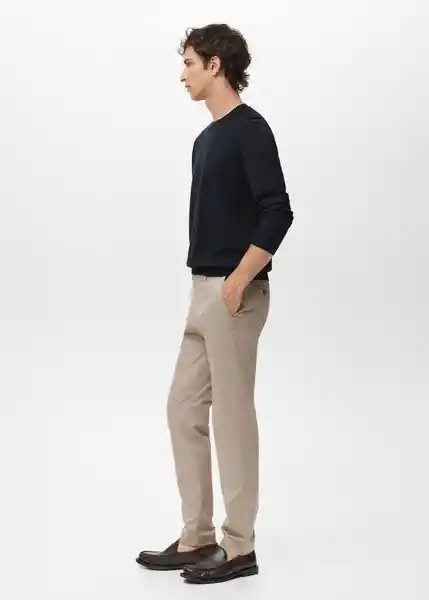 Pantalón Dublino Beige Talla 44 Hombre Mango