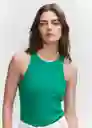 Top Boni Verde Talla L Mujer Mango