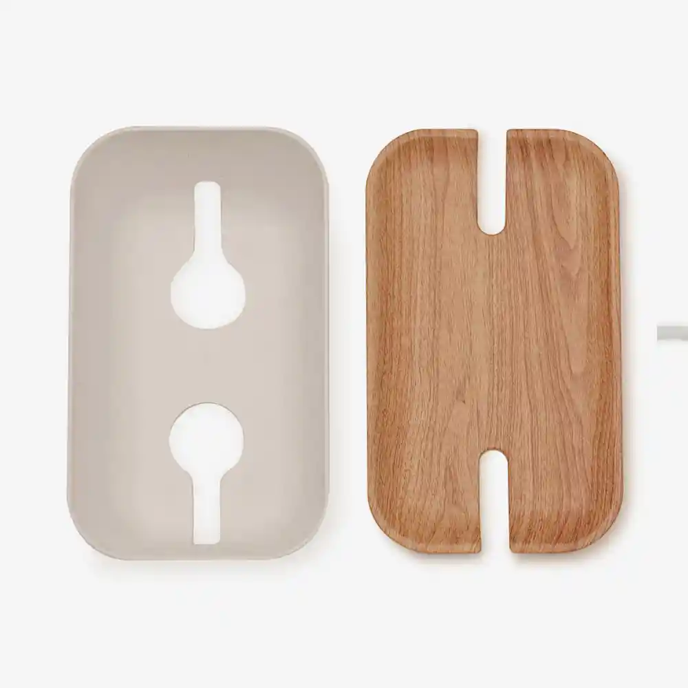 Inkanta Organizador de Cables Blanco Madera