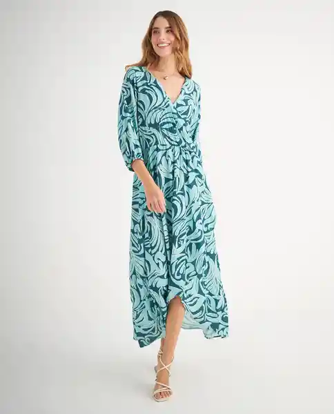 Vestido Largo Verde Fuerte Oscuro Talla XXL 699F002 Esprit