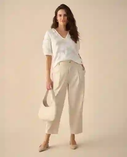 Pantalón Crudo Verdoso Claro Talla 12 631G002 Esprit