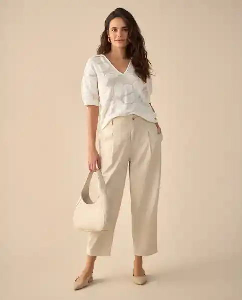 Pantalón Crudo Verdoso Claro Talla 12 631G002 Esprit