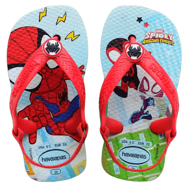 Sandalias Baby Marvel Azul Rojo Talla 26 4147132 Havaianas