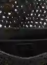 Bolso M Espiga Negro Talla 99 Mujer Mango