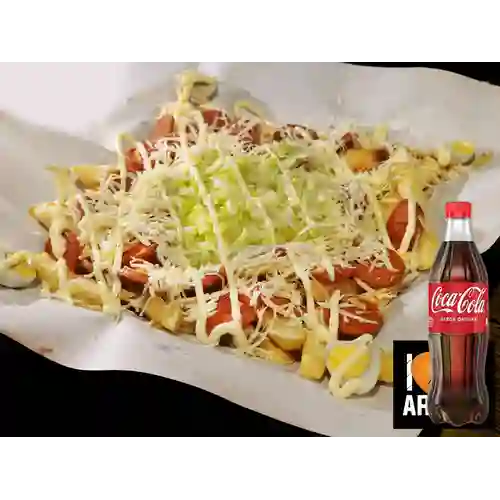 Combo Salchipapa Personal +cocacola Orig 500ml