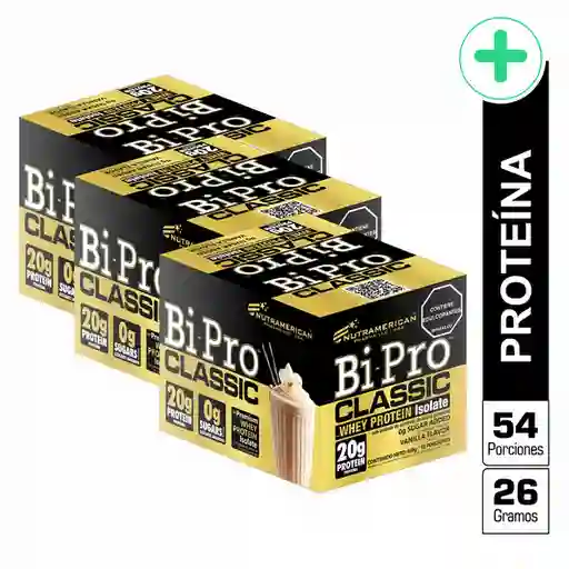 3 x Bipro Classic Vainilla 20 g de Proteína