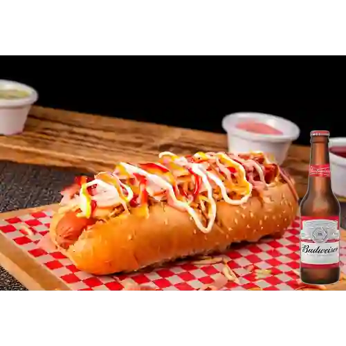 Combo Perro Clásico + Budweiser 330 ml