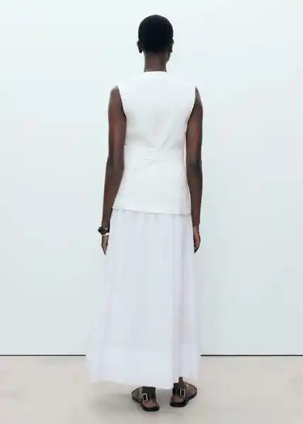 Vestido Mariona Blanco Talla M Mujer Mango