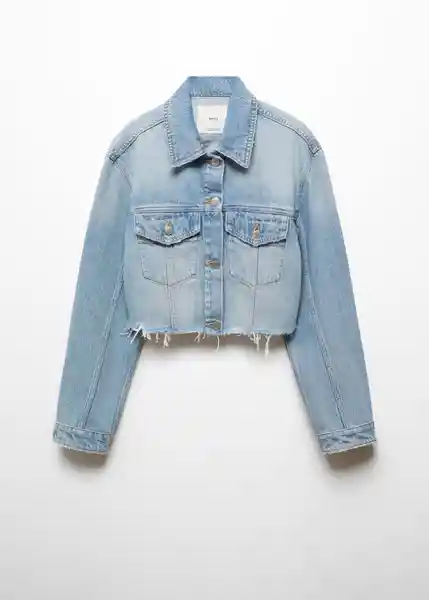 Chaqueta Cazadora Amaia Tejano Medio Talla L Mujer Mango