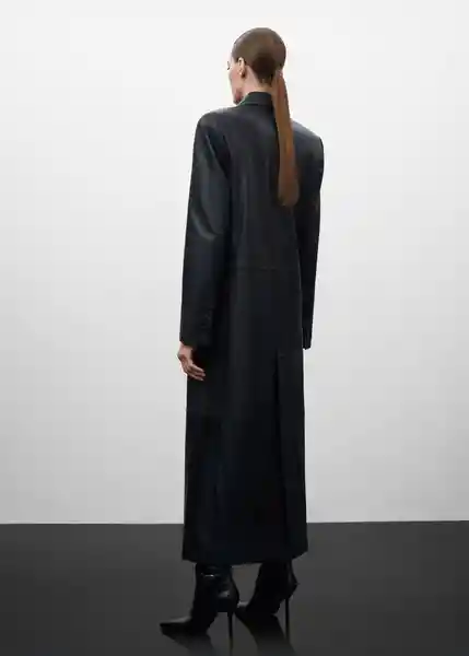 Abrigo Liza Negro Talla M Mujer Mango