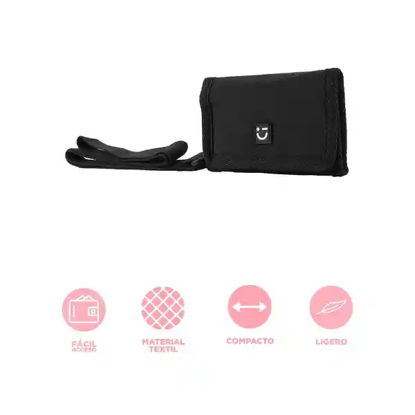 Cartera Para Mujer Con Correa Negra Serie Miniso
