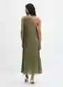 Vestido Amira-A Khaki Talla L Mujer Mango