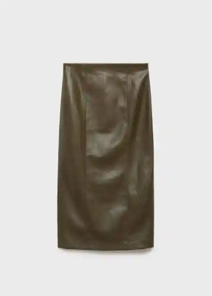 Falda Sara Khaki Talla 40 Mujer Mango