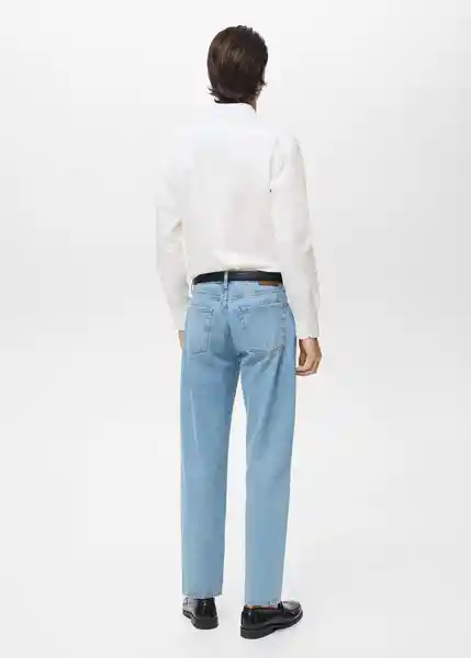 Camisa Bilbao Blanco Talla L Hombre Mango