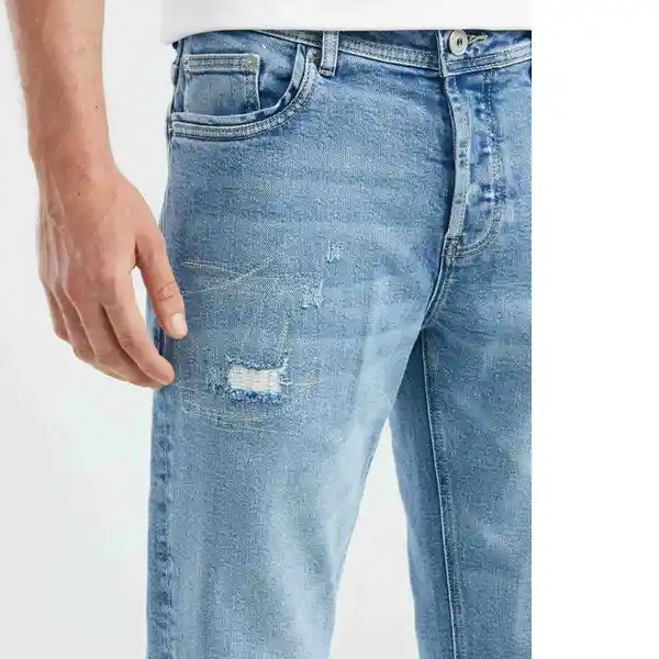 Jean Super Slim Fit Rider Hombre Azul Claro Talla 34 Chevignon