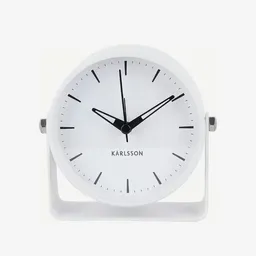 Present Time Reloj Despertador Mecanismo Silencioso Calm Blanco