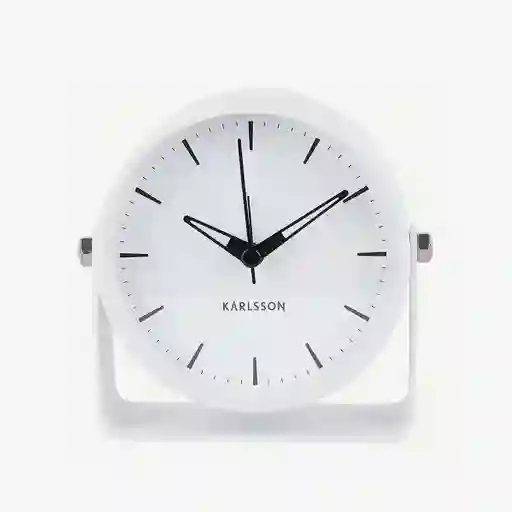 Present Time Reloj Despertador Mecanismo Silencioso Calm Blanco