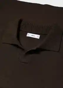 Camiseta Polo Pino Chocolate Talla L Hombre Mango