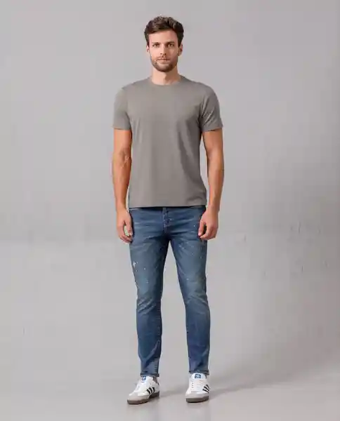 Camiseta Hombre Beige Talla M 101G005 Rifle