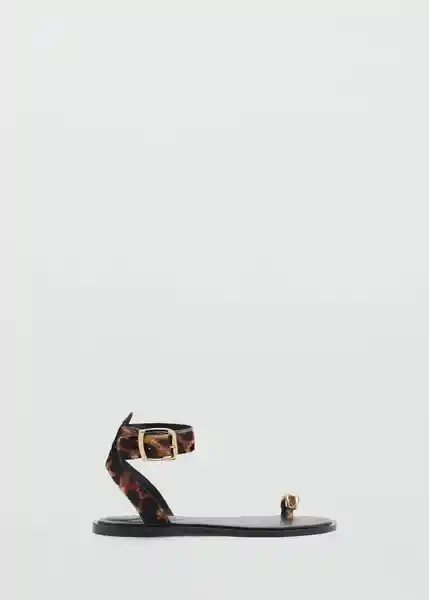 Sandalias Anillo Negro Talla 37 Mujer Mango