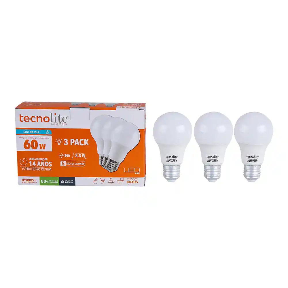 Tecno Lite Pack Focos Led 8.5W