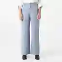 Pantalón Tiro Alto Bota Recta Azul Talla 10 - 719407