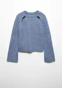 Buzo Jersey Open Celeste Talla 22 Teen Niñas Mango