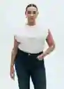 Camiseta Viri Blanco Talla S Mujer Mango