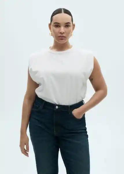 Camiseta Viri Blanco Talla S Mujer Mango
