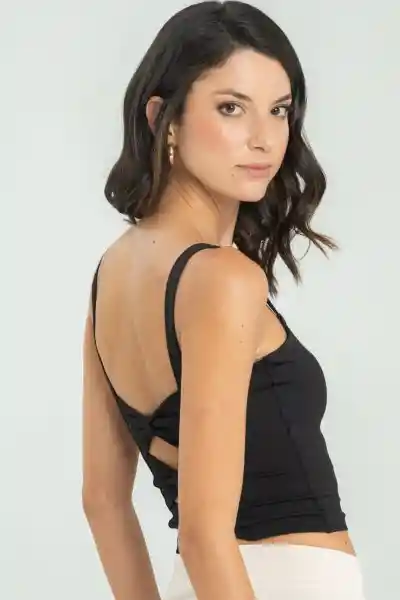 Crop Top Crosbhie Color Negro Talla XS Ragged