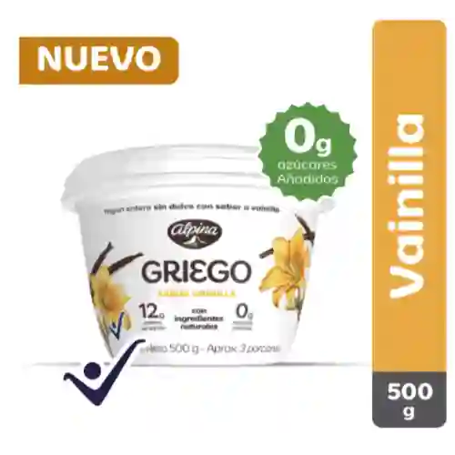 Yogurt Griego Sabor Vainilla 500 G