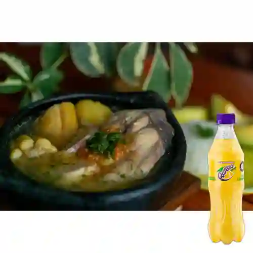 Combo Sancocho de Pescado Grande +Quatro Orig 400ML