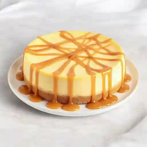 Torta de queso con caramelo salado