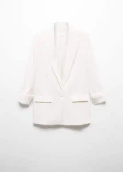 Blazer Americana Eleonor Crudo Talla 27 Mujer Mango