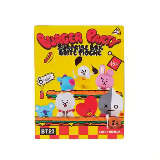 Caja Sorpresa Con Figura Burger Party Serie Bt21 Miniso