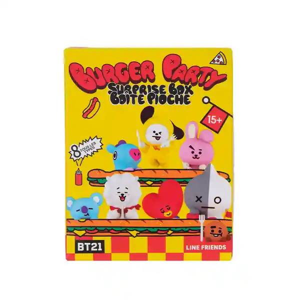 Caja Sorpresa Con Figura Burger Party Serie Bt21 Miniso