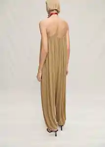 Enterizo Mono Lina Beige Talla S Mujer Mango