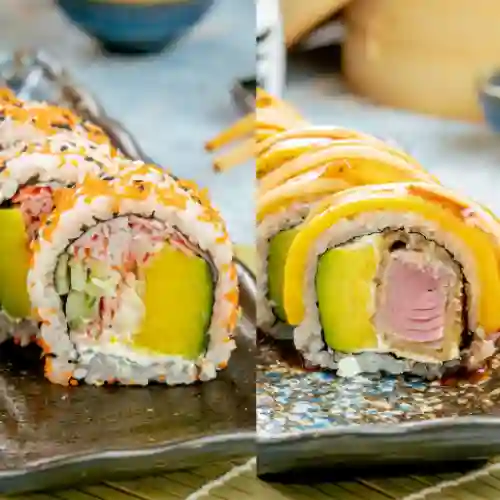 California Roll + Tuna Crunch Roll